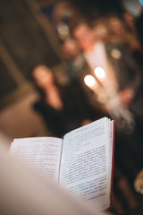 Wedding ceremony in church