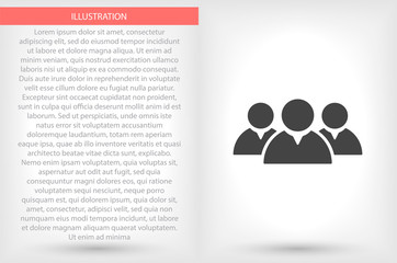 Human vector icon , lorem ipsum Flat design