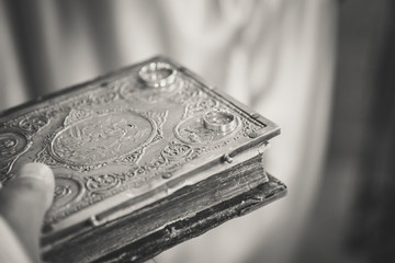 The bible and wedding rings