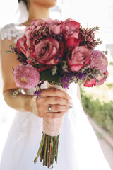 Bridal ring and bouquet