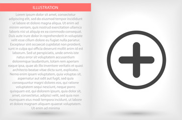 Obraz premium Plus vector icon , lorem ipsum Flat design