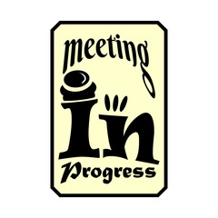 meeting in progress. Vector illustration on a white background.