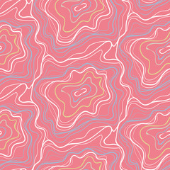 Pink abstract seamless vector linear pattern. Simple surface print design. For fabrics, stationery, and packaging.