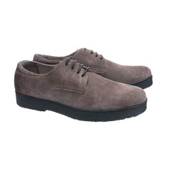 suede leather shoes for men, object isolated on white background, clothing accessory