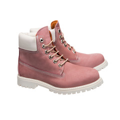 leather shoes with laces for everyday wear, isolated clothing accessories on a white background