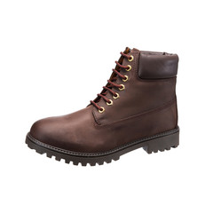 lace-up boots for daily wear, isolated clothing accessories on a white background