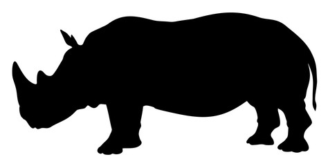 silhouette of a rhinoceros vector