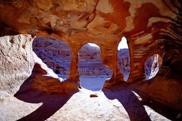 Red stone Canyon Petra in Jordan