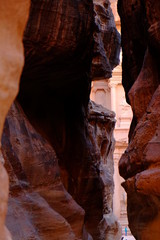 Red stone Canyon Petra in Jordan