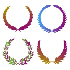 silhouette circular wreath set