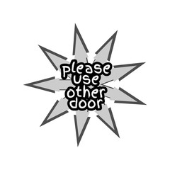 Don't open Please - Vector illustration design for banner, t shirt graphics, fashion prints, slogan tees, stickers, cards, posters and other creative uses