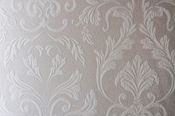 texture of white wallpaper with a pattern