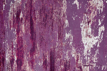 Abstract corrosion colorful violet metal background, purple metal texture