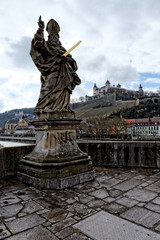 Fototapeta na wymiar The statue of St. Kilian, Würzburg.
