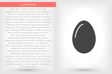 egg icon vector, solid illustration , lorem ipsum Flat design