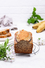 Banana bread or loaf cake