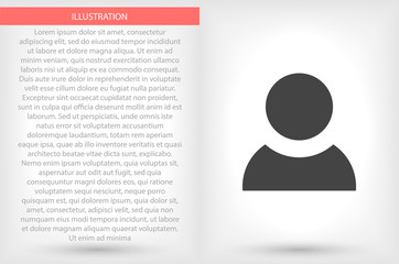 People vector icon , lorem ipsum Flat design