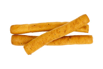 Grissini, Italian breadsticks isolated on white background