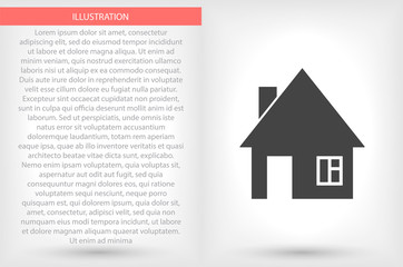 House vector icon , lorem ipsum Flat design