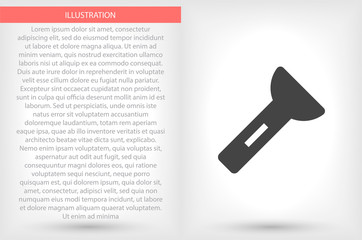 Flashlight vector icon , lorem ipsum Flat design