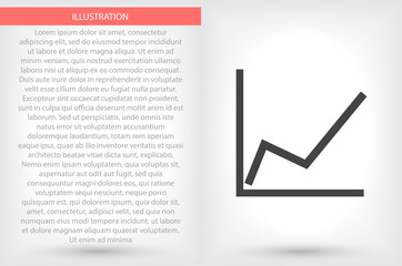 Chart vector icon , lorem ipsum Flat design