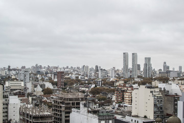 Vista aérea de Buenos Aires en un día frío