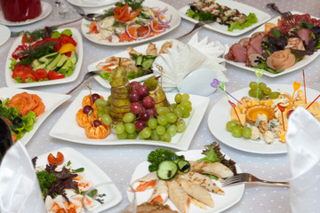 catering food on a table