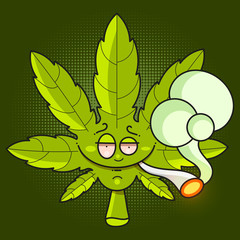 Cannabis leaf icon - Vector Green Cannabis Leaf