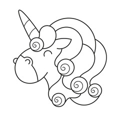Cute unicorn. Vector cartoon character illustration. Design for child t-shirt,coloring book. Girls, kid. magic concept. Isolated