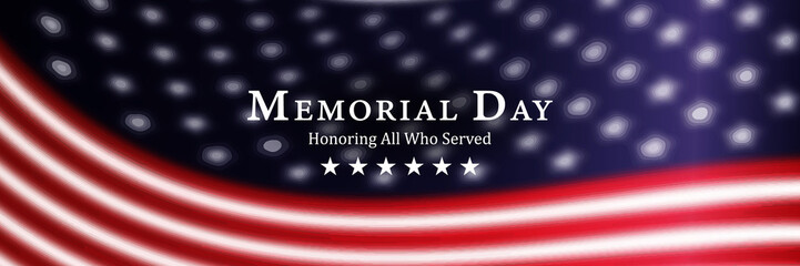 Memorial Day background vector illustration - remember and honor