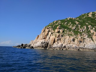 the coast of the island