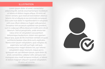 People tick vector icon , lorem ipsum Flat design