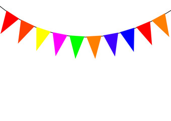 Simple party celebration bunting flags