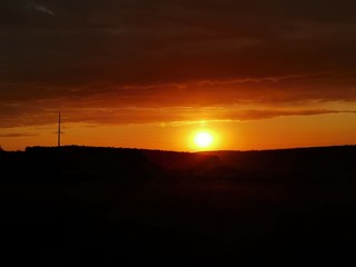 sunset over the sea