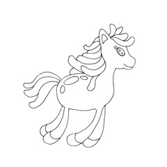 illustration on white background cute pony
