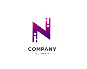 Creative Modern Letter N Logo Design Template