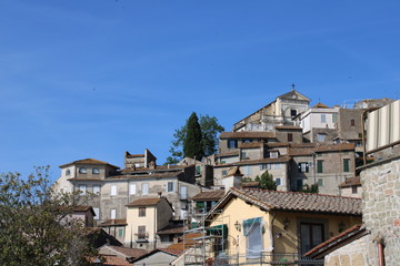 view of the old town on a near rome italy