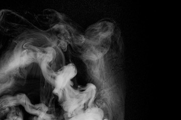white smoke on a black background
abstraction