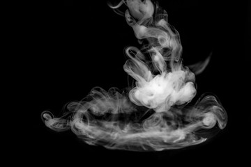 white smoke on a black background
abstraction