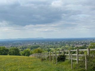 Fototapeta na wymiar View towards the Black Mountains in Wales from Cheltenham, Gloucestershire