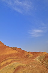 Seven-Color-Mountain landform from Colorful-Clouds Observation Deck. Zhangye Danxia-Qicai Scenic Spot-Gansu-China-0896