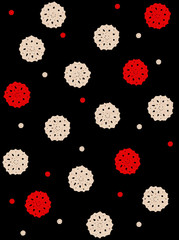 Elagance mix object pattern with color backgound