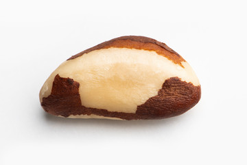 Brazil nut isolated on a white background