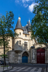 Fototapeta na wymiar Paris, France - May 14, 2020: The National Archives monument in Paris