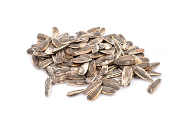 Organic Salted Sunflower seed isolated on white background