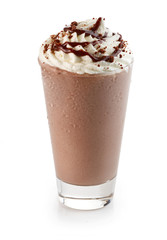 glass of chocolate milkshake