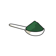 spirulina doodle icon, vector illustration