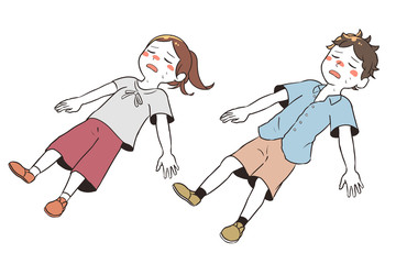 熱中症で倒れる