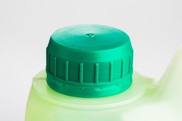 green plastic bottle cap, close-up view