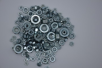 nuts,  washers and bolts background